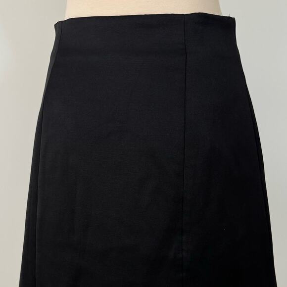 Ralph Lauren Collection A-Line Skirt Silk Wool Blend Union Made in USA Black | 8 - Picture 5 of 10